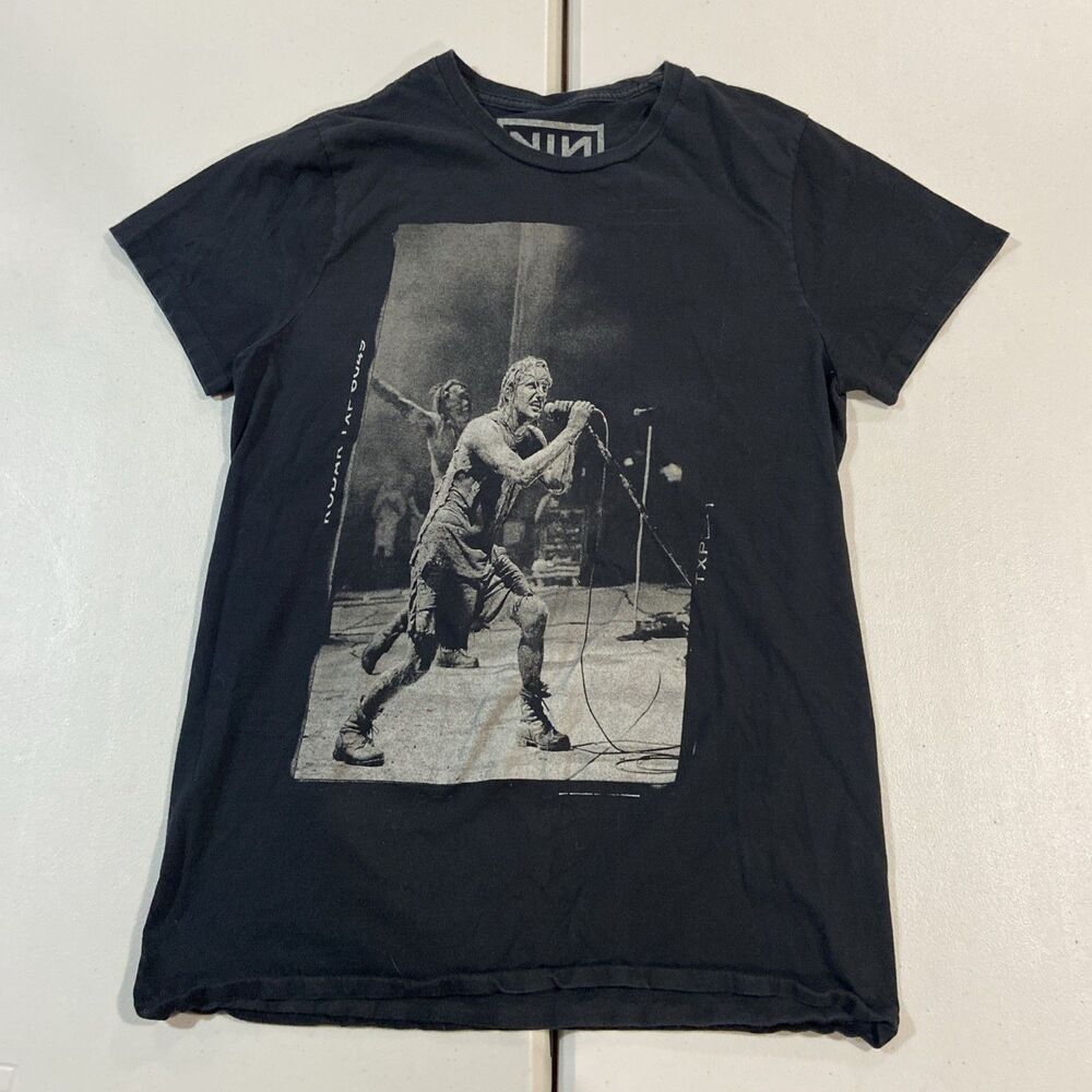 NIN Nine Inch Nails Vintage Tshirt M Black Self Destruct 1994 Saugerties NY